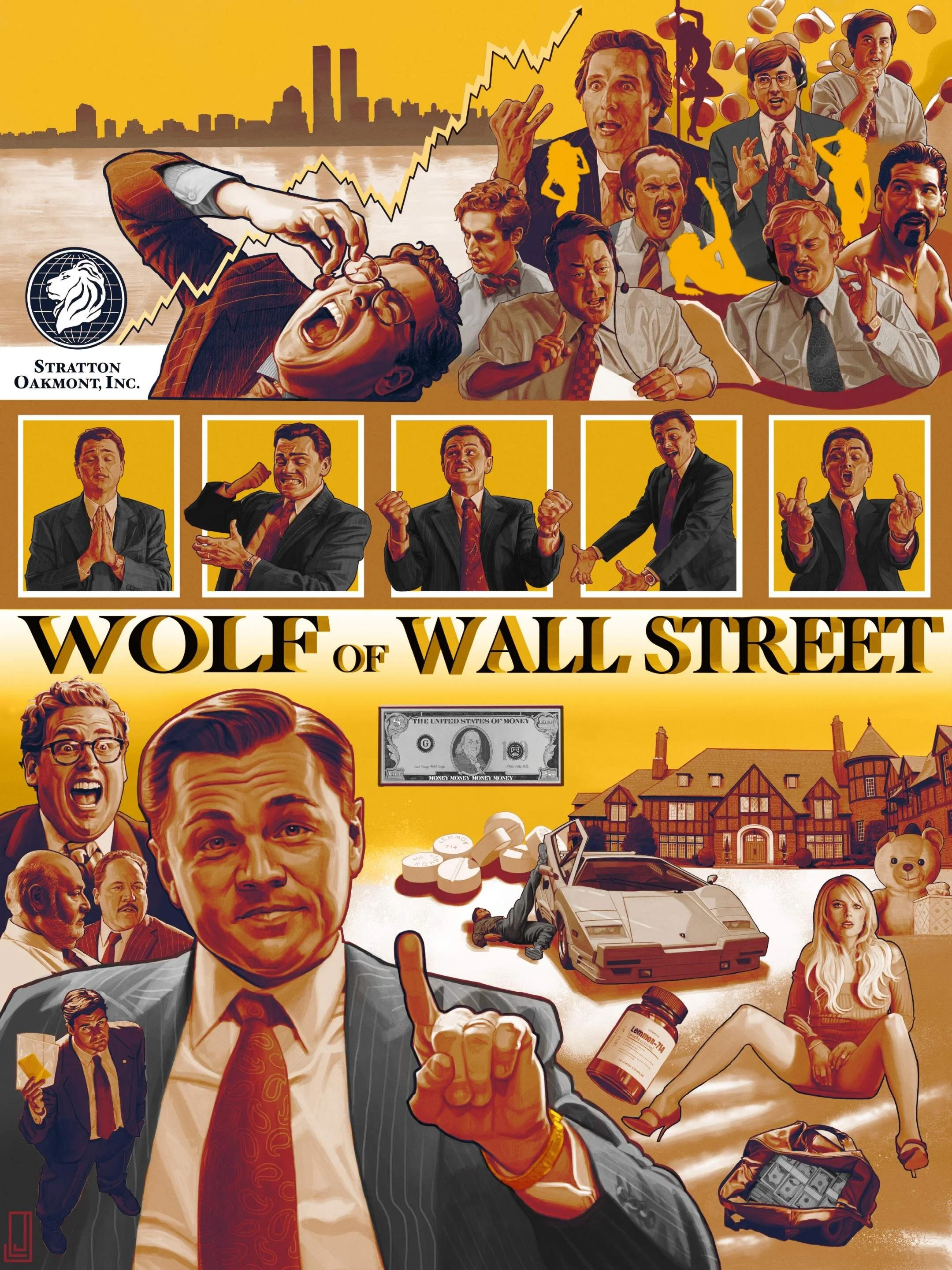 The Wolf of Wall Street — JLJ illustrates